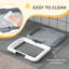 Porte-coussins Pee Pad, 18 po x 13 po, plateau pour pot pour l'intérieur et l'extérieur, gris