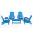 Laguna Foldable Outdoor Adirondack Chair With Table-83650229