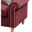 Canapé modulaire réversible 2 pièces Red Velvet avec 2 coussins décoratifs, assise mi-ferme, dossier coussiné, accoudoirs roulés, convient aux petits espaces