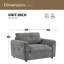 Fauteuil en chenille avec assise large-783312103