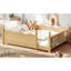 Lit double sécuritaire avec rangement, panneau de fibres à densité moyenne en bois de style Montessori pour chambre d'enfant
