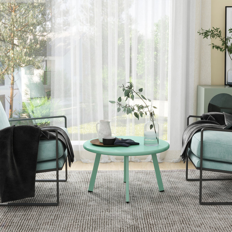 Table d'extérieur ronde 15,75 po Lakhdar, Vert menthe