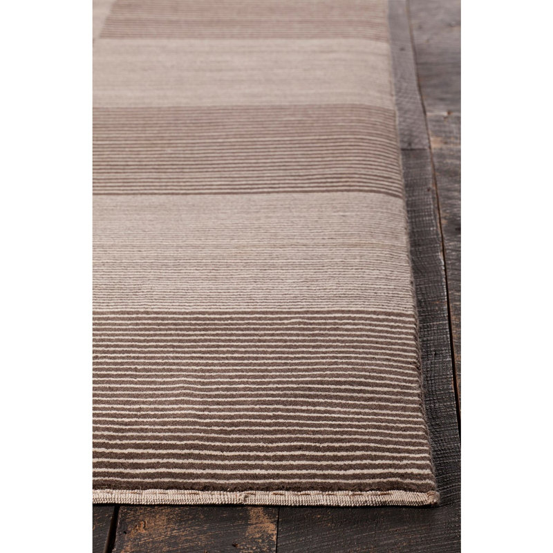 Tapis crème/brun noué la à la main Roxanne, 9 pi x 13 pi