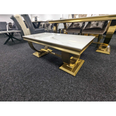 Ashbie Gold ceramic Coffee Table