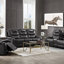 Canapé inclinable en cuir synthétique Braylon Magnetite