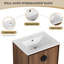 Meuble-lavabo simple 24,05 po avec plateau en céramique Anezka