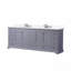 Ensemble de meuble-lavabo double l 84 po x P 22 po avec comptoir en quartz blanc et robinet-954740658