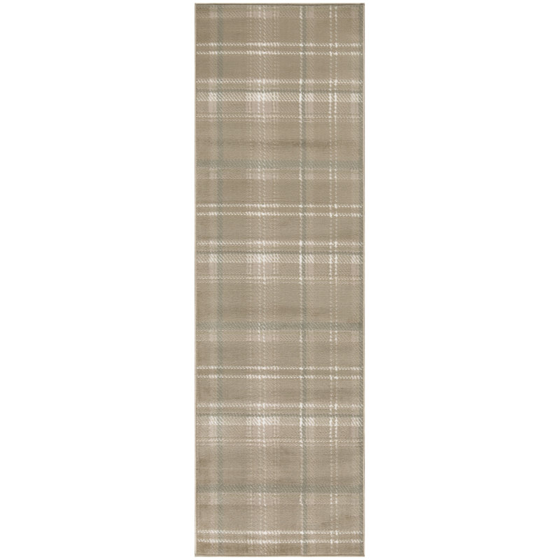 Tapis de couloir 12 pi taupe et ivoire