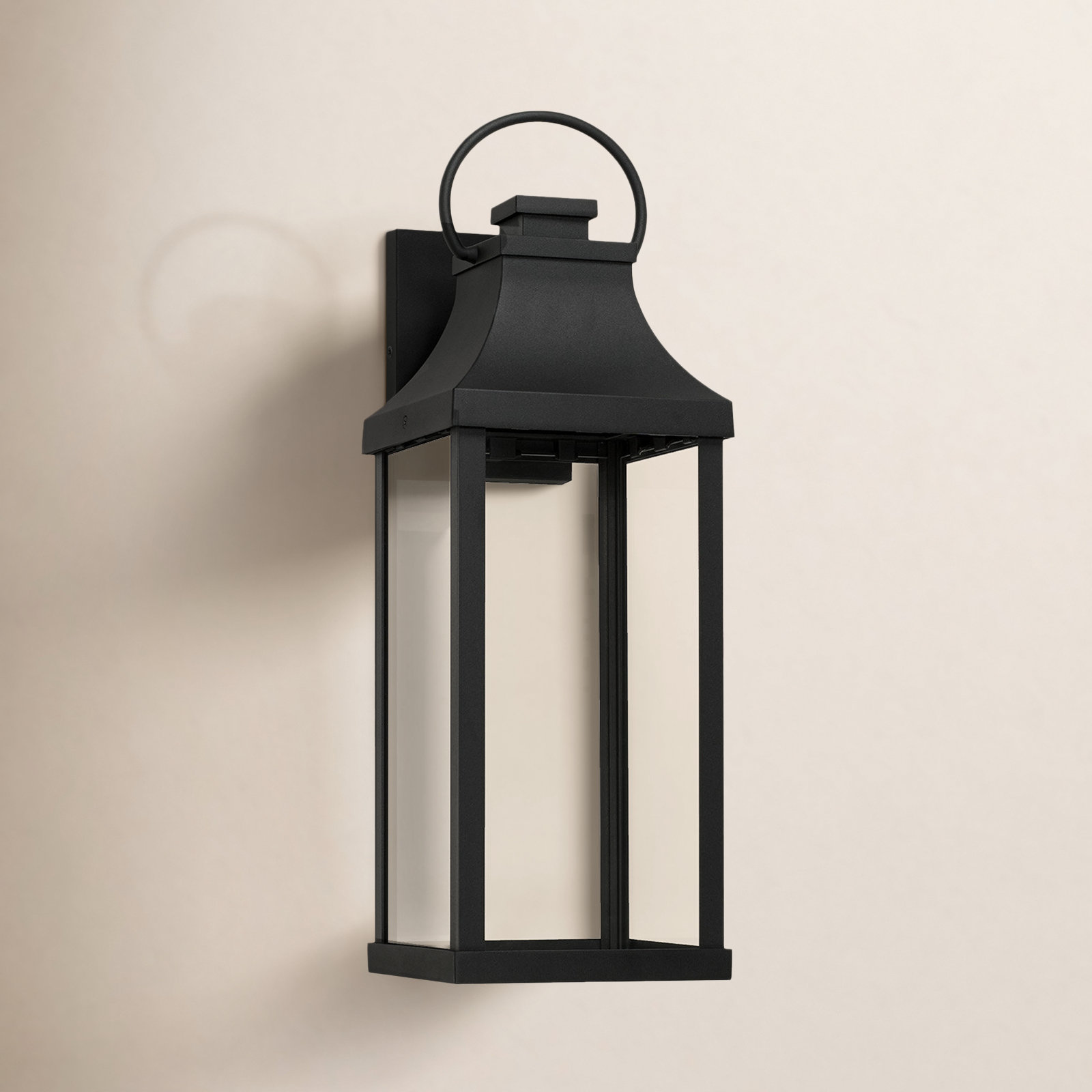 Parker Single Light Outdoor Wall Light, Black