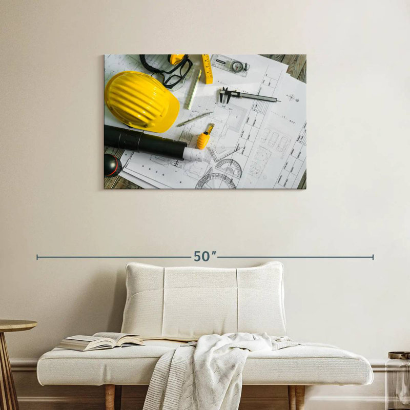 Alcaraz Drawing And Construction Tools, 24" H x 36" W