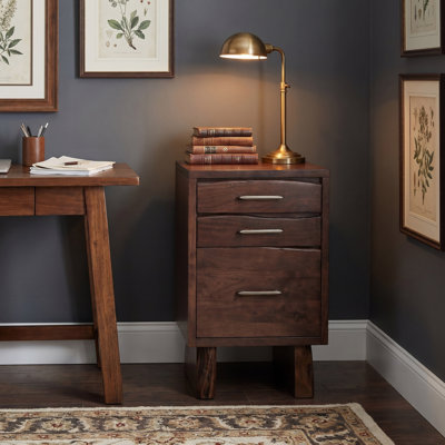 3-drawer Solid Wood Filing Cabinet