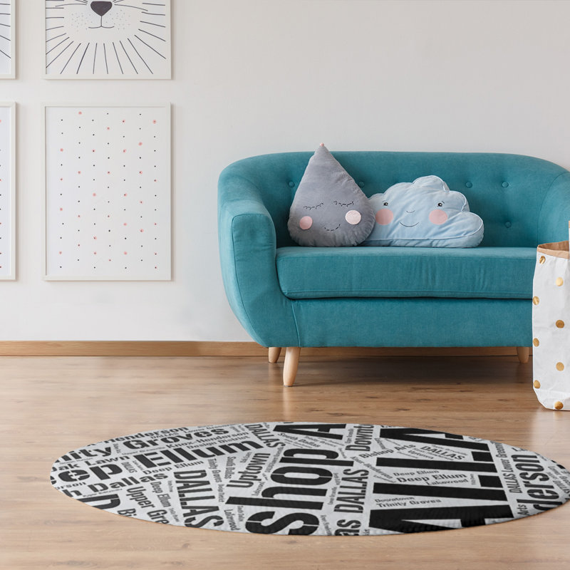 Chenille Indoor Rug, Round 5'