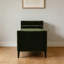 Banc rembourré vert olive