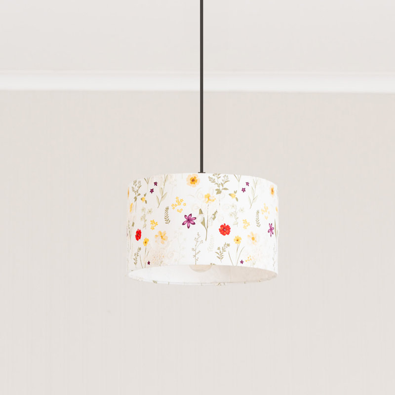 Fabric Drum Lamp Shade ( Slip-On ) in Cream, 15cm H x 25cm W x 25cm D