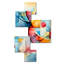 Cubes de couleurs douces II - ensemble d'art mural carré géométrique de 5