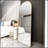 Fourth Generation Floor Mounted Full Length Mirror, Arched Aluminum Alloy Frame For Bathroom And Bedroom
