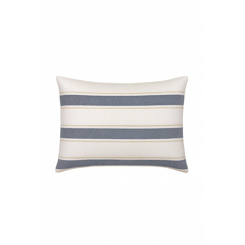 Classic Grey Sail Stripe Indoor Outdoor Pillow 14x20, Blue, Rectangle 14"H x 20"W, Pillow Cover Only - No Insert