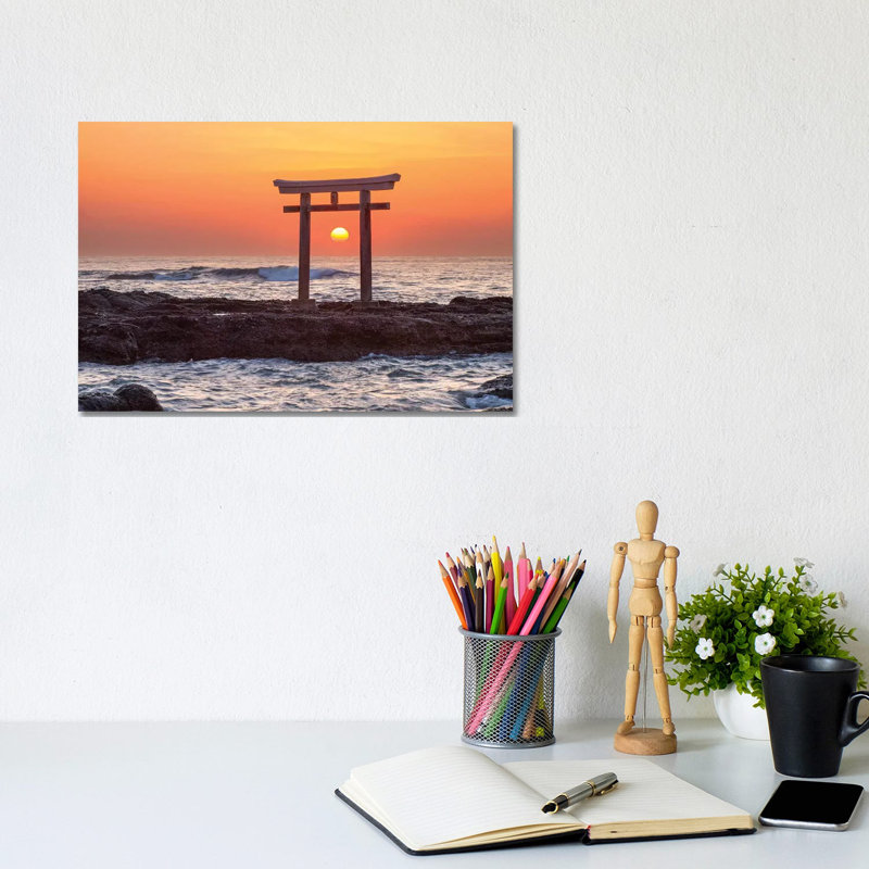 Sunrise At The Isosaki Shrine by Jan Becke - Wrapped Canvas Gallery-Wrapped Canvas Giclée, 20.32cm H x 30.48cm W