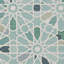 Tapis intérieur / extérieur vert / ivoire Kivett-721448798