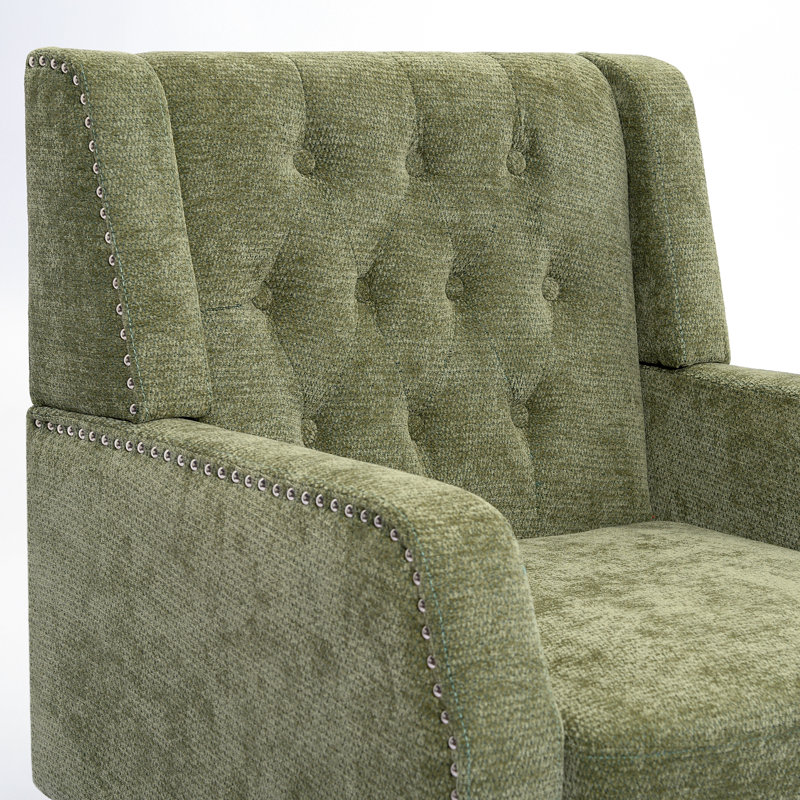 Fauteuil d'appoint rembourré 21,65 po, Vert