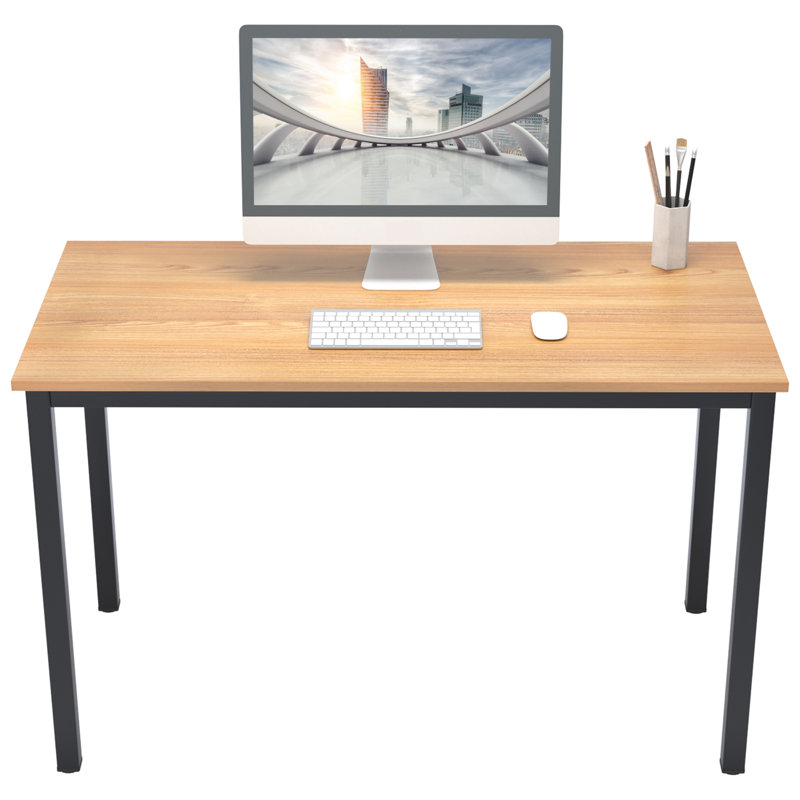 Bureau Adero, Teck / Noir, H 29,5 po x l 47,2 po x P 23,6 po
