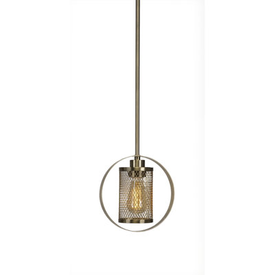Deshotel Infinity 1 Light Pendant Shown With Clear Antique LED Bulb