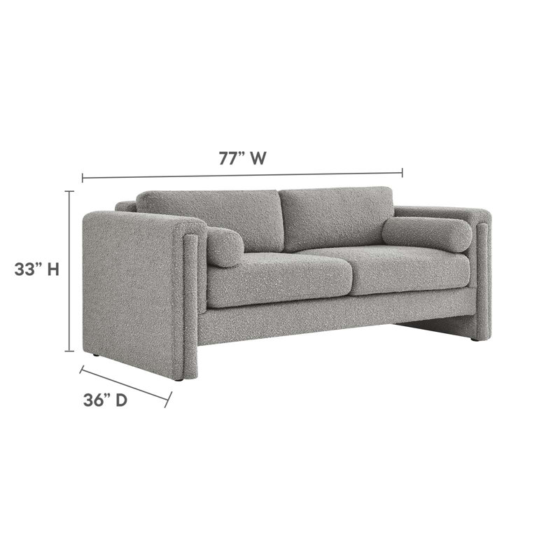 Modway Visible Sofas, Light Gray Boucle