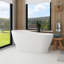 Baignoire de trempage autoportante en acrylique brillant 63 po 63 po