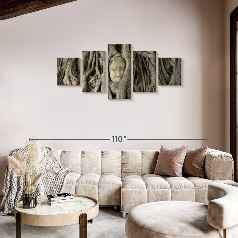 'Mahathat Tree Root Buddha, 34" H x 74" W