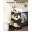 Chariot de rangement mince avec roues, organisateur de chariot de salle de bain