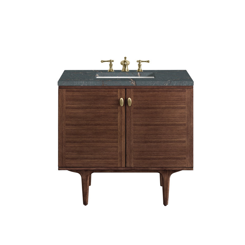 Amberly 36'' W Single Vanity, 8" Widespread, Parisien Bleu