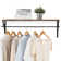 Adalyna Solid Fir Wood Floating Shelf with Hanging Rod