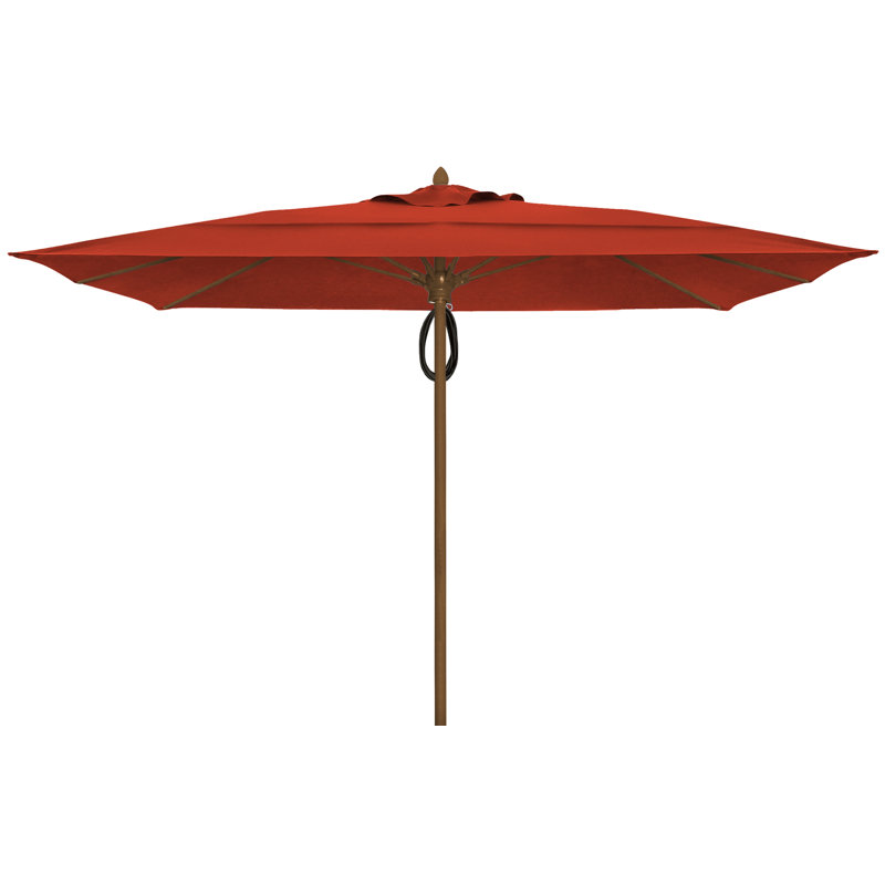Parasol de marché carré 10 pi Prestige, Sunbrella® terre cuite, Bronze champagne