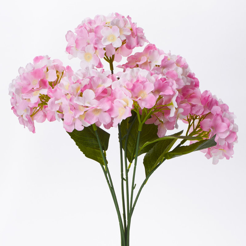 Tige d’hortensias artificielle, Rose