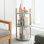 Storage Shelf, 360° Rotating Bookshelf, 3 Tier Bookcase W/ Large-Capacity Storage Space, Multifunctional Storage Rack, Compact Design, Standing Shelf For Living Room, Bedroom, Study Room, Kitchen