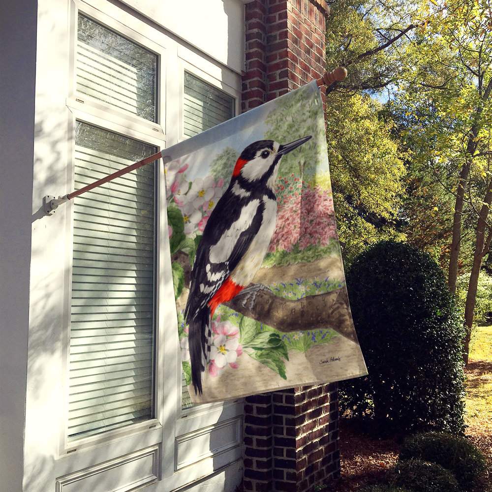Woodpecker Double Sided 40'' H x 28'' W Polyester Animal House Flag Caroline's Treasures