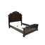 Très grand lit antique en cerisier antique avec des détails complexes, une tête de lit haute et des pieds en oignon pour la taille de la chambre à coucher dans une finition de style traditionnel