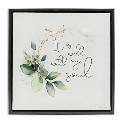 Well With My Soul Framed Floater Canvas Wall Art by Susan Ball