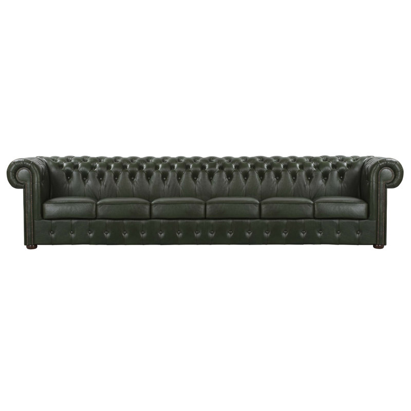 Tamberg Genuine Leather Sofa, 6, Green