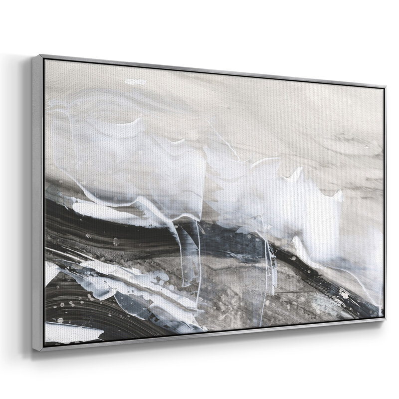 «Blizzard Conditions III», toile tendue avec châssis encadré, Argent, H 27 po x l 41 po x P 2 po