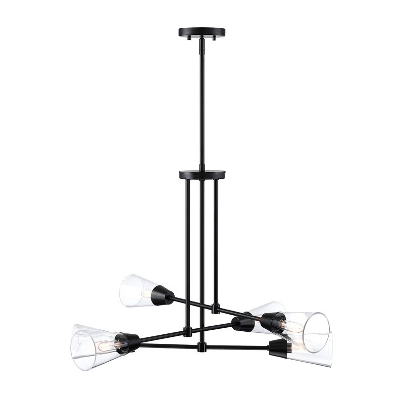 Lustre géométrique à 6 lumières