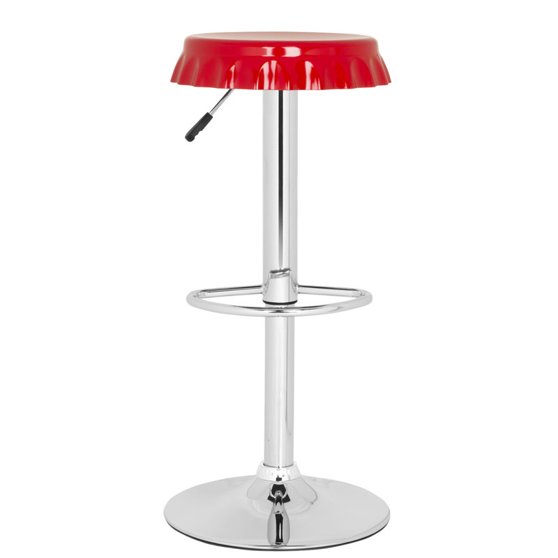 Tabouret de bar pivotant à hauteur ajustable Ivarei, rouge