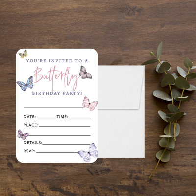 Paper Birthday Invitations