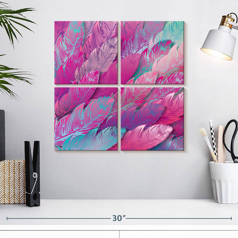 Kerner Iridescent Pink Feathers