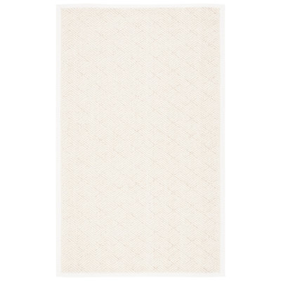 Tapis géométrique en laine et en jute Woodrow