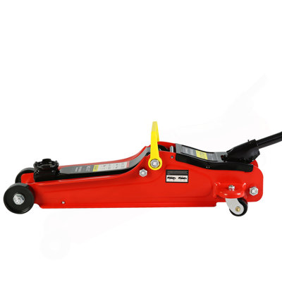 2 Ton Low Profile Floor Jack, 3T Jack Stand Tire Repair Kit L-Wrench Heavy Duty Steel Racing Floor Jack With Single Piston Quick Lift Pump, Floor Jack Lifting Range 3.3"-15.2"