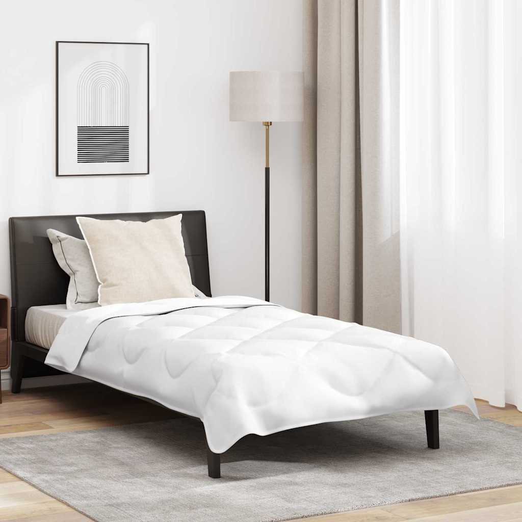 Winter Duvet Set With Pillow 2 Pcs White Microfiber