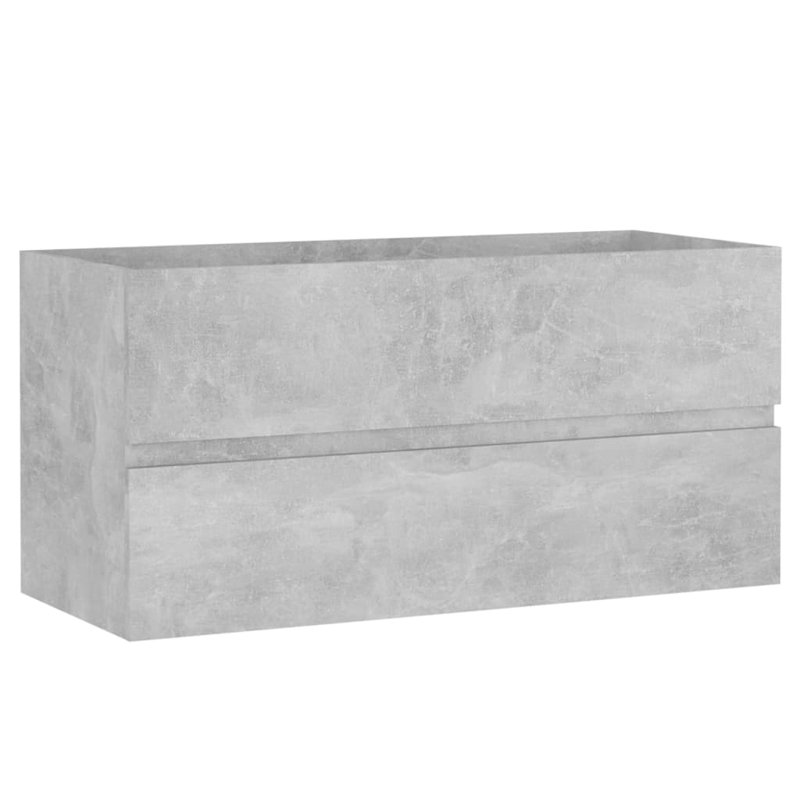 Dellen 90cm Single Bathroom Vanity Base Only, Concrete Grey