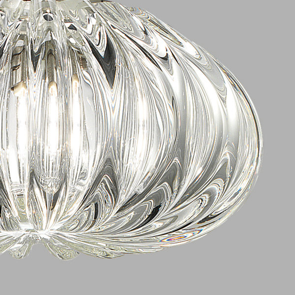 Diamante Ceiling Lamp G Crystal Satin Nickel E26 Ul, Crystal