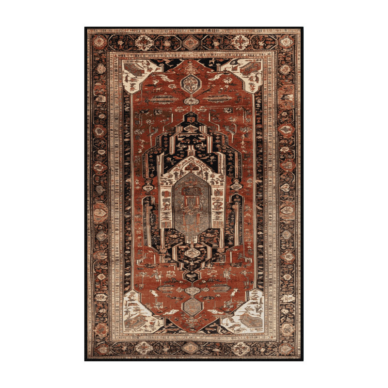 Tapis brun lavable à la machine, Tapis de couloir 2 pi x 5 pi